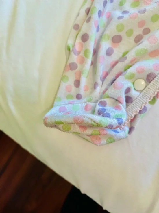 miniwear Pink Polka Dot Butterfly Footed One-Piece - Picture 5 of 7